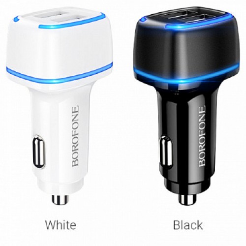 АЗУ Borofone BZ14 Max dual port ambient light car charger