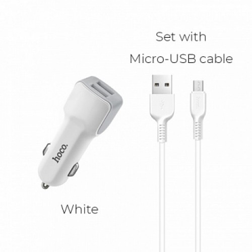 АЗУ Hoco Z23 Grand style 12W 2USB + кабель Micro USB