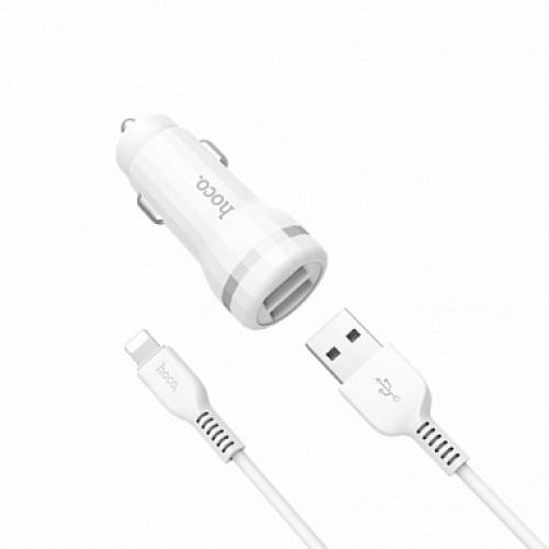 АЗУ Hoco Z27 Staunch 2.4A 2USB + кабель Lightning