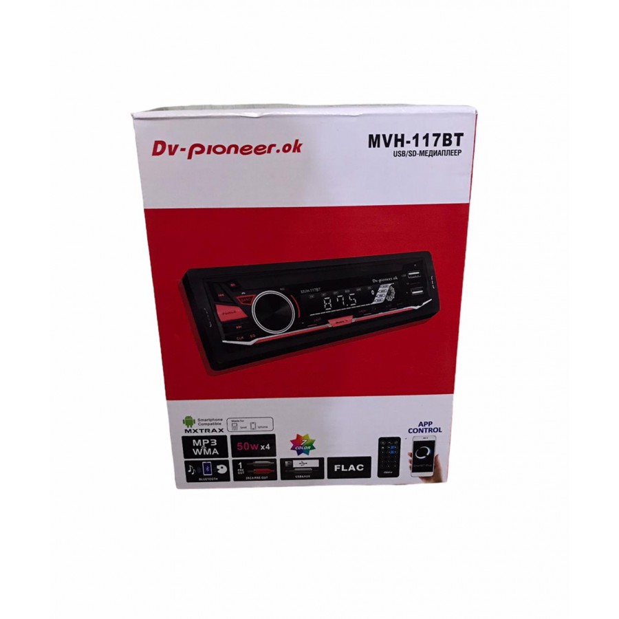 Автомагнитола DV-Pioneer.ok E5-117 BT + пульт ДУ