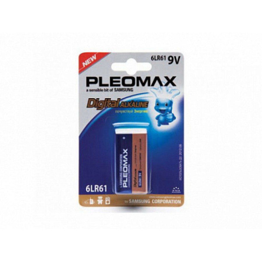 Элемент питания Samsung Pleomax 6LR61 (крона) (упаковка1шт)