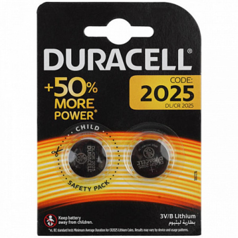 Элемент питания Duracell CR2025 (упаковка 2шт)