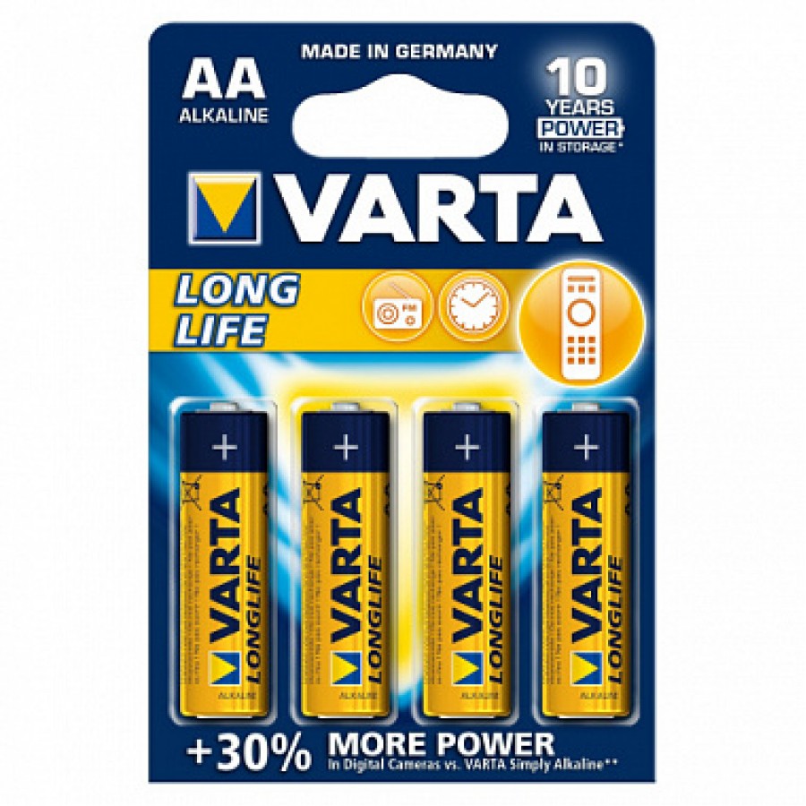 Элемент питания Varta Longlife Power AA LR06 (упаковка 4шт)