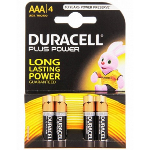 Элемент питания Duracell AAA LR03/MN2400 (упаковка 4шт)