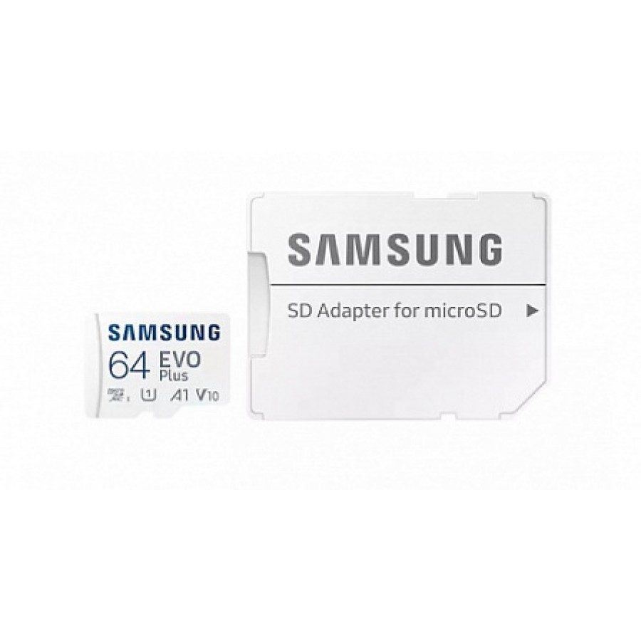 Карта памяти MicroSD 64GB Samsung Class 10 Evo Plus U1 (R/W 130 MB/s) + SD адаптер