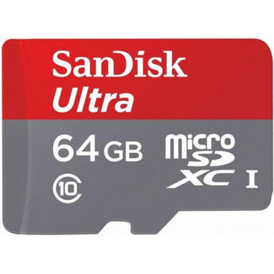 Карта памяти MicroSD 64GB SanDisk Class 10 Ultra Light Android (100 Mb/s) + адаптер