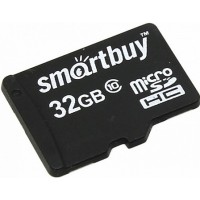 Карта памяти MicroSD 32GB Smart Buy Сlass 10 без адаптера