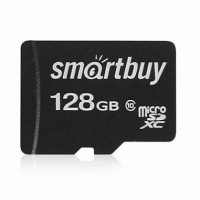 Карта памяти MicroSD 128GB Smart Buy Class10 + адаптер