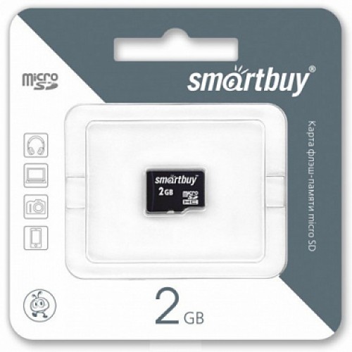 Карта памяти MicroSD 2GB Smart Buy без адаптера