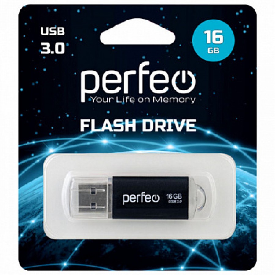 Флеш-накопитель USB 16GB Perfeo C14 Metal 3.0