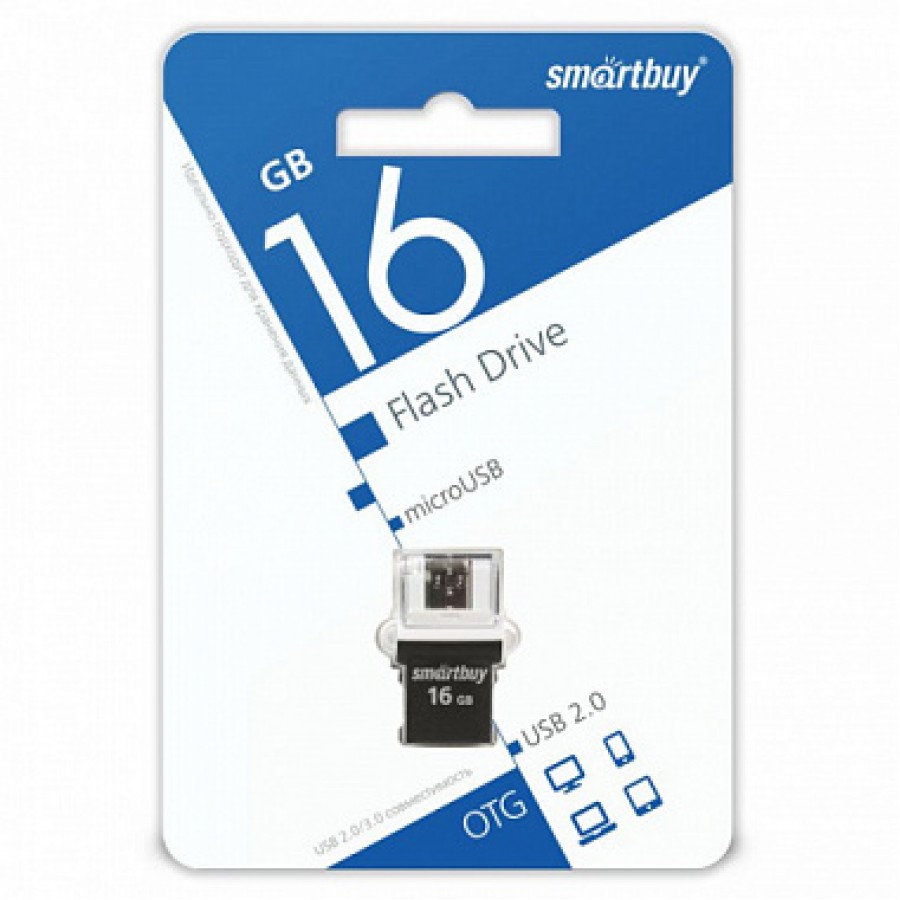 Флеш-накопитель USB 16GB SmartBuy Poko OTG micro USB