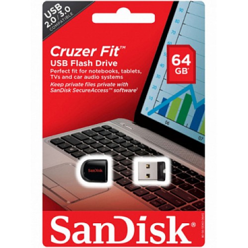 Флеш-накопитель USB 64GB SanDisk Cruzer Fit New