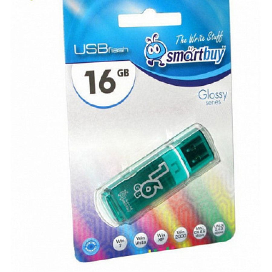 Флеш-накопитель USB 16GB SmartBuy Glossy Green