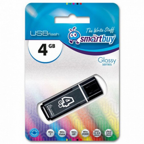 Флеш-накопитель USB 4GB SmartBuy Glossy