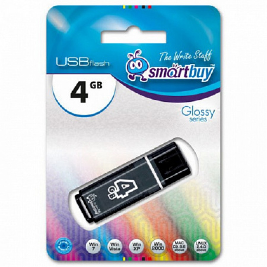 Флеш-накопитель USB 4GB SmartBuy Glossy