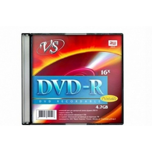 Диск VS DVD-R 4,7 GB 16x SL/5шт