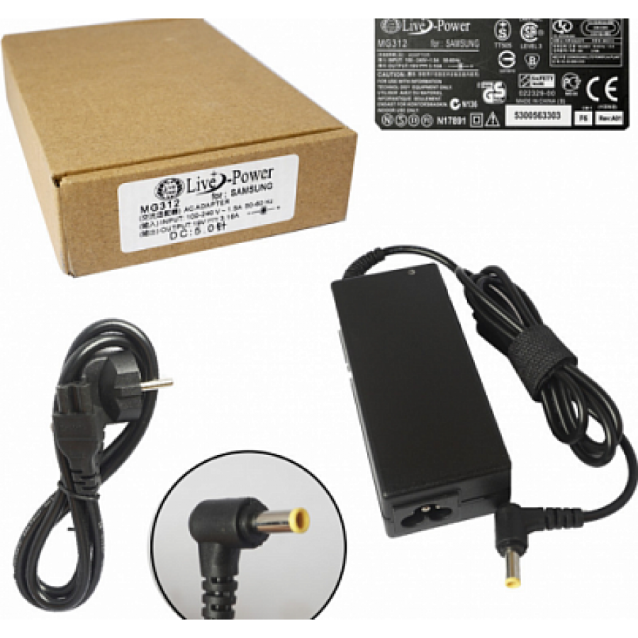 Блок питания для Ноутбука Live-Power MG312 for Samsung 19V/3.16A 5.0