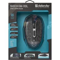 Мышь проводная DEFENDER Shock GM-110L, 6 кнопок, USB, 1.5m