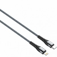 USB кабель LDNIO LC111 Type-C--Lightning/ 1m/ 30W/ медь: 110 жил/ Нейлоновая оплетка,PD