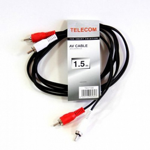 Кабель соединительный 2rca(M) - 2rca(M) Telecom 1.5m