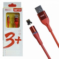 USB кабель магнитный MRM-360i силиконовый Lightning USB 1,2m