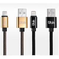 USB кабель Ubik UL01 Lightning Carbon 3A