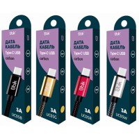 USB кабель Ubik UC05 Type-C Carbon 3A