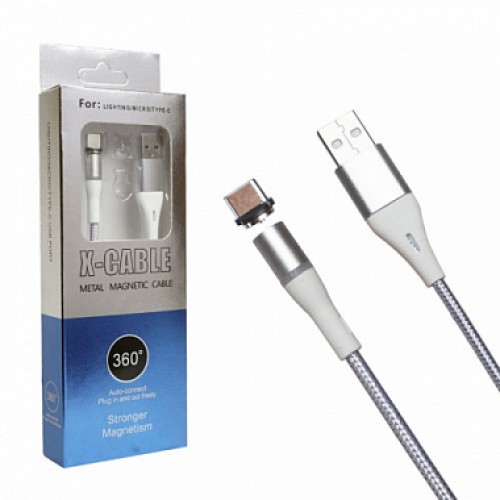 USB кабель магнитный 360° в оплётке Type-C USB 1m USB кабель магнитный 360° в оплётке Type-C USB 1m