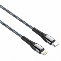 USB кабель LDNIO LC112 30W/ медь: 176 жил/ Нейлоновая оплетка/ PD Type-C to Lightning 2m
