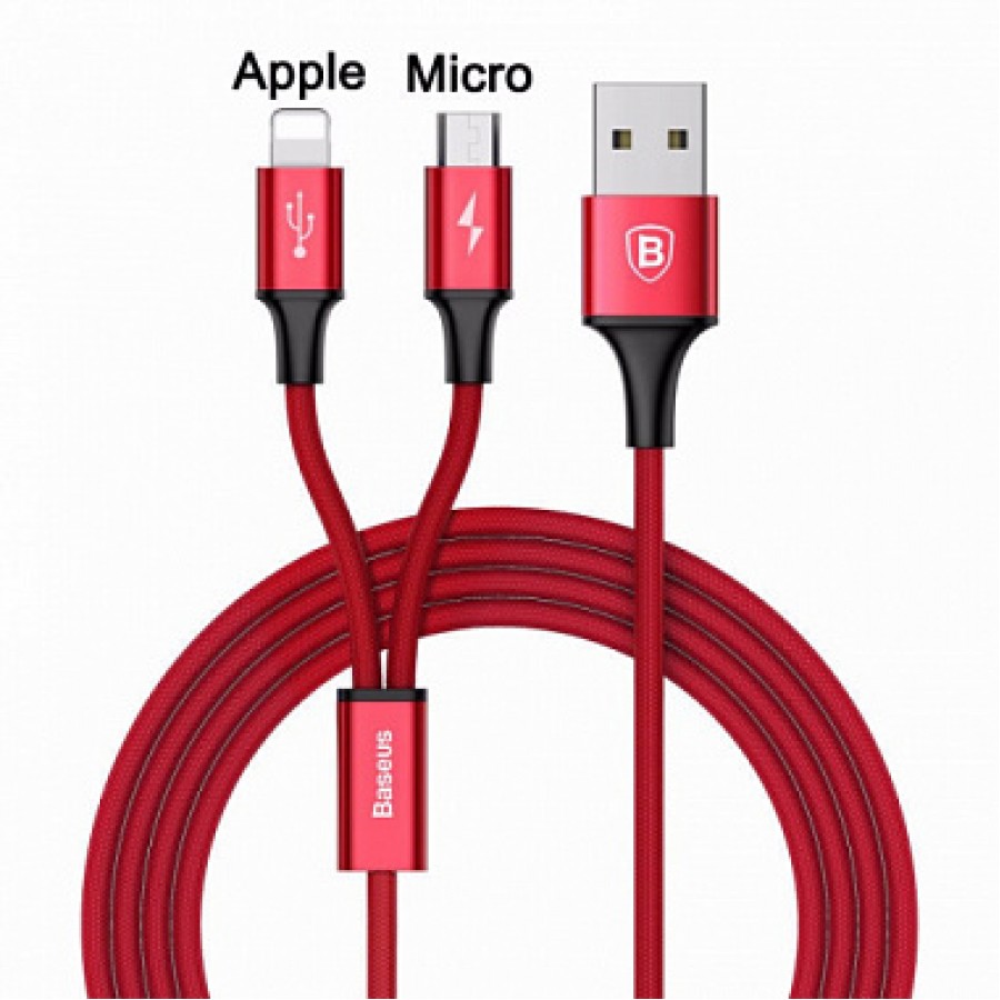 USB кабель Baseus Rapid 2in1 Cable Type-C+Micro 3A 1.2m