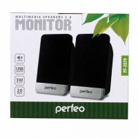 Колонки Perfeo "MONITOR" 2.0, мощность 2х1.5 Вт PF-2079