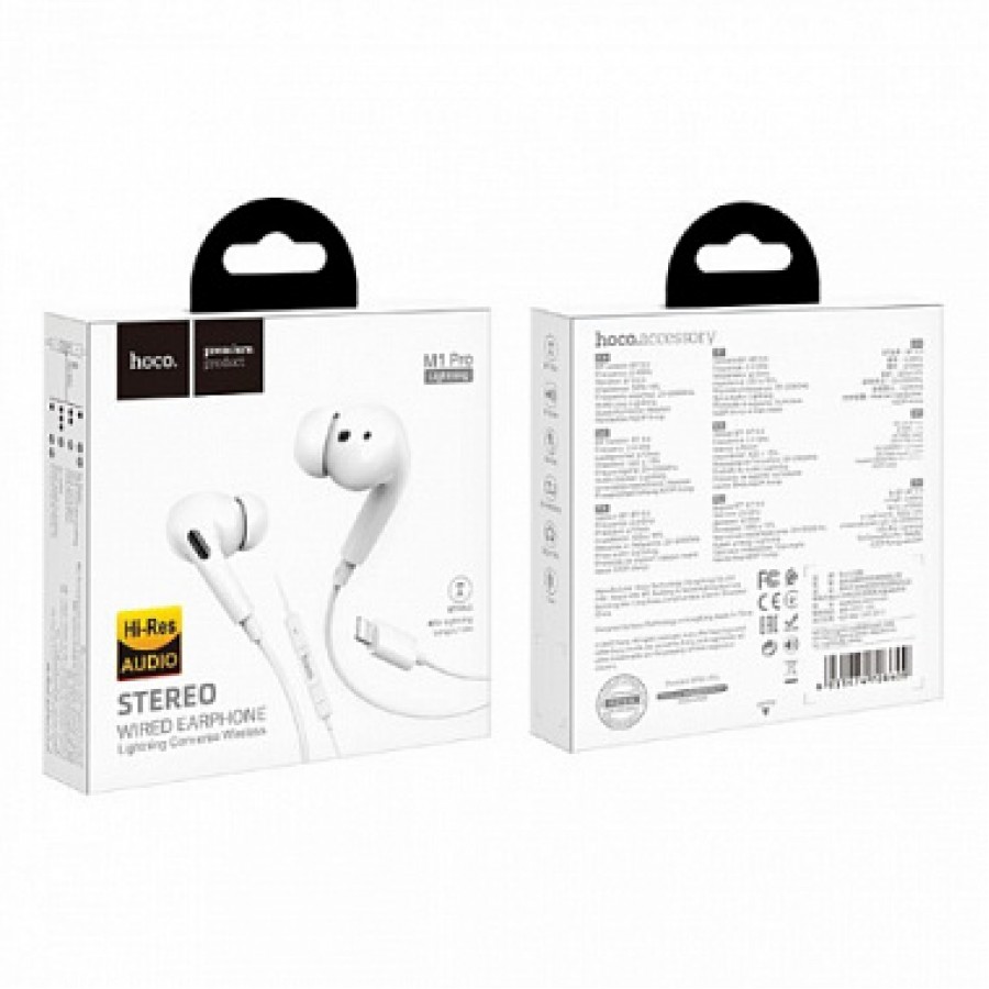 Стереогарнитура hoco M1 Pro Original series earphones for Lightning