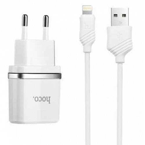 СЗУ Hoco C11 Smart 1a 1USB + кабель Lightning (EU)