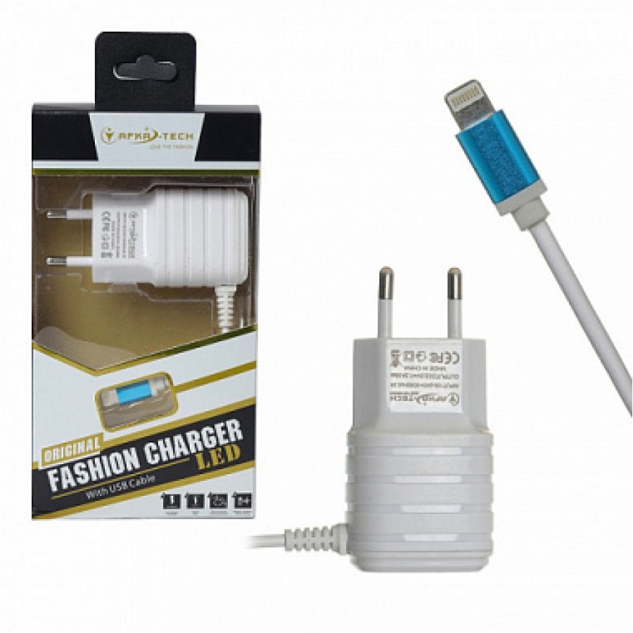 СЗУ Afka-tech AF-1007 2USB 5V/1.5A с кабелем Lightning