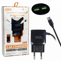 СЗУ MRM A30 5V/2.4A 2USB + кабель Micro (EU)