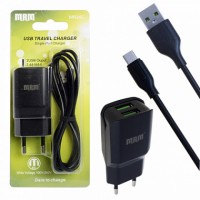 СЗУ MRM MR24m 5V/2.4A 2USB + кабель Micro 1.2m (EU)