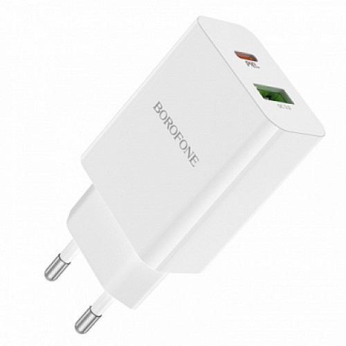 СЗУ Borofone BA56A Lavida 1USB-C PD20W+ 1USB QC3.0 (EU)