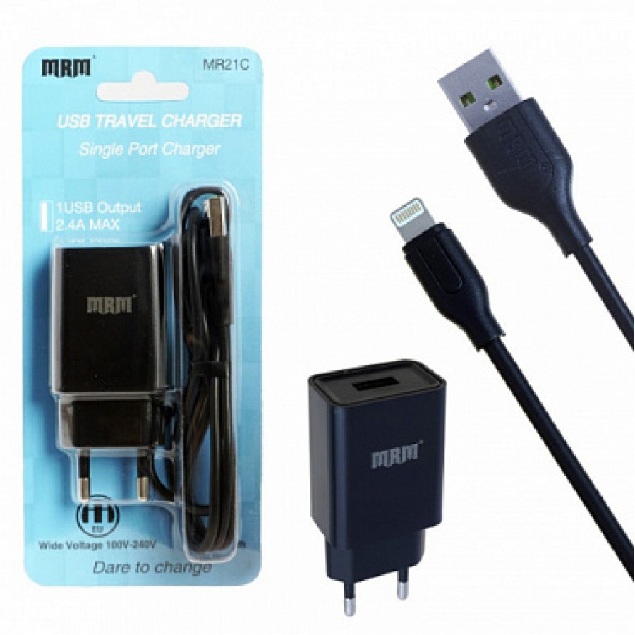 СЗУ MRM MR21m 1USB 2.1A + кабель Micro USB 1.2m (EU)