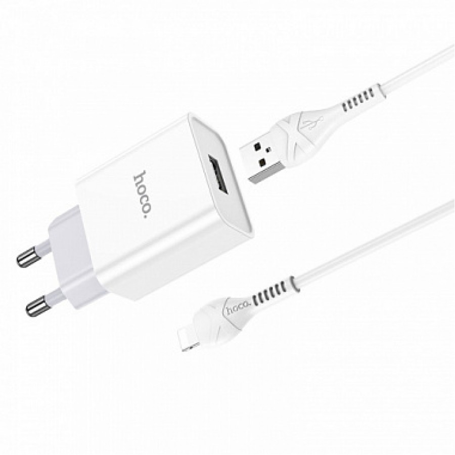 СЗУ Hoco C81A Asombroso single port charger set(Lightning)(EU)