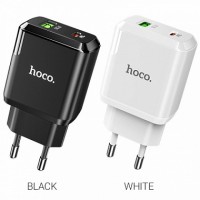 СЗУ Hoco N5 Favor dual port PD USB-C 20W+ USB QC3.0 (EU)