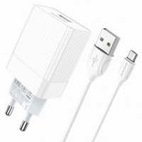 СЗУ Borofone BA47A Mighty speed single port QC3.0 charger set(Micro)(EU)