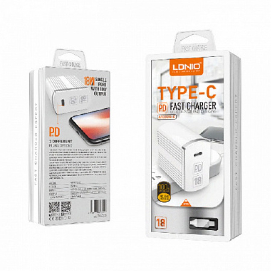 СЗУ LDNIO A1405C 18W PD QC4.0 + кабель Type-C