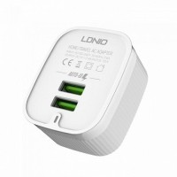 СЗУ LDNIO A201 2USB 2.4A fast charge+ Кабель Lightning (EU)