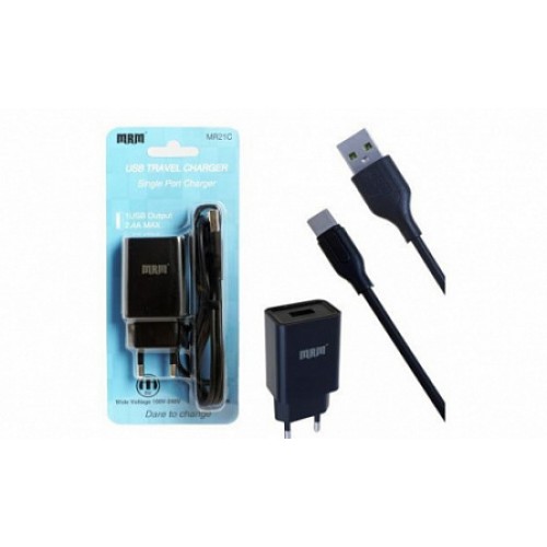 СЗУ MRM MR21T 1USB 2.1A + кабель Type-C 1.2m (EU)