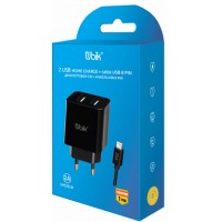 СЗУ Ubik UHS22 2USB 2.1A + кабель Lightning (EU)