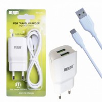 СЗУ MRM MR24T 2USB 2.4A + кабель Type-C 1.2m (EU)