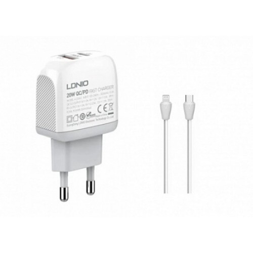 СЗУ LDNIO A2316C+ Кабель Micro/PD+QC 3.0/2 USB Auto-ID/Выход: 5V_9V_12V, 20W